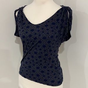 Forever 21 navy knot shoulder top